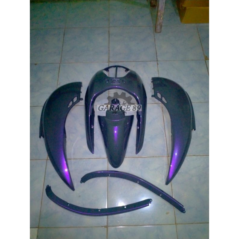 Cover body ful bodi halus Honda Scoopy karbu warna nardo grey lembayung ungu putih lembayung ungu Mo