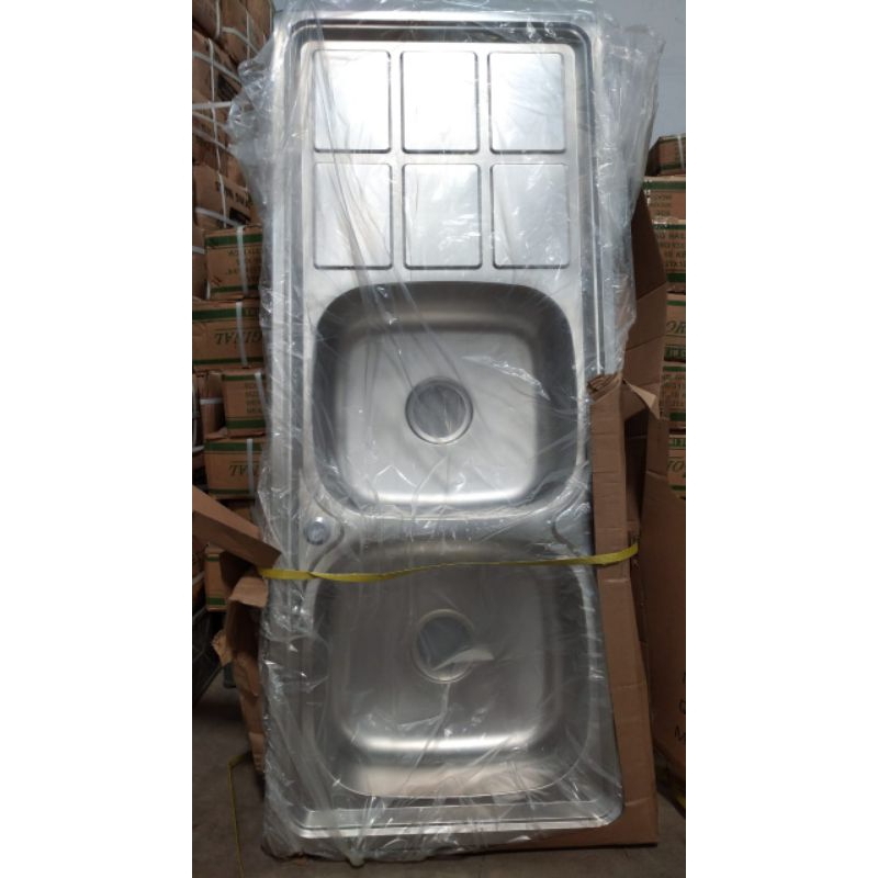 Bak Cuci Piring 2 lubang Stainless