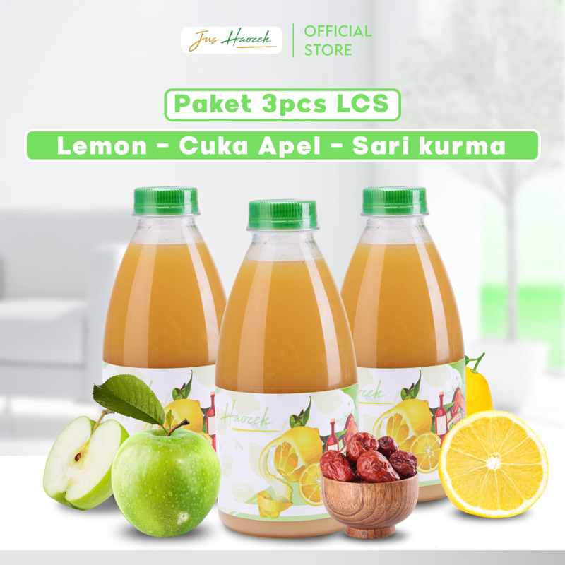Jus Haocek LCS 3pcs | Lemon Cuka Apel Sari Kurma