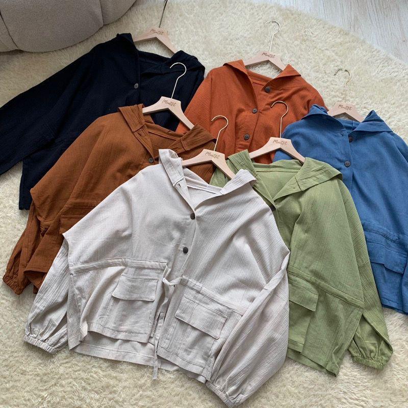 Outer Hoodie Parka / Outer wanita / Hoodie parka oversize