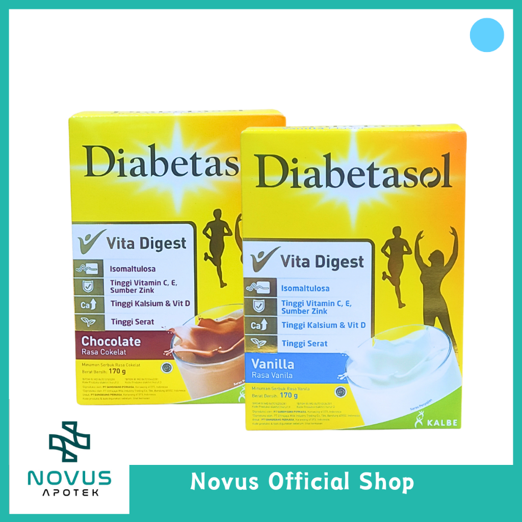 

DIABETASOL Coklat Vanilla 170g - Susu diabetasol coklat/vanilla