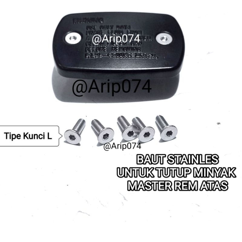 BAUT L STAINLES TUTUP MINYAK REM BAUT STAINLES TUTUP MASTER REM DEPAN NINJA R RR SS R15 R25 CBR CB15