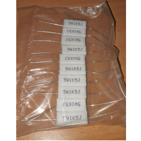 Resistor Kapur R5W 1K5 ohm 5W 1K5 ohm