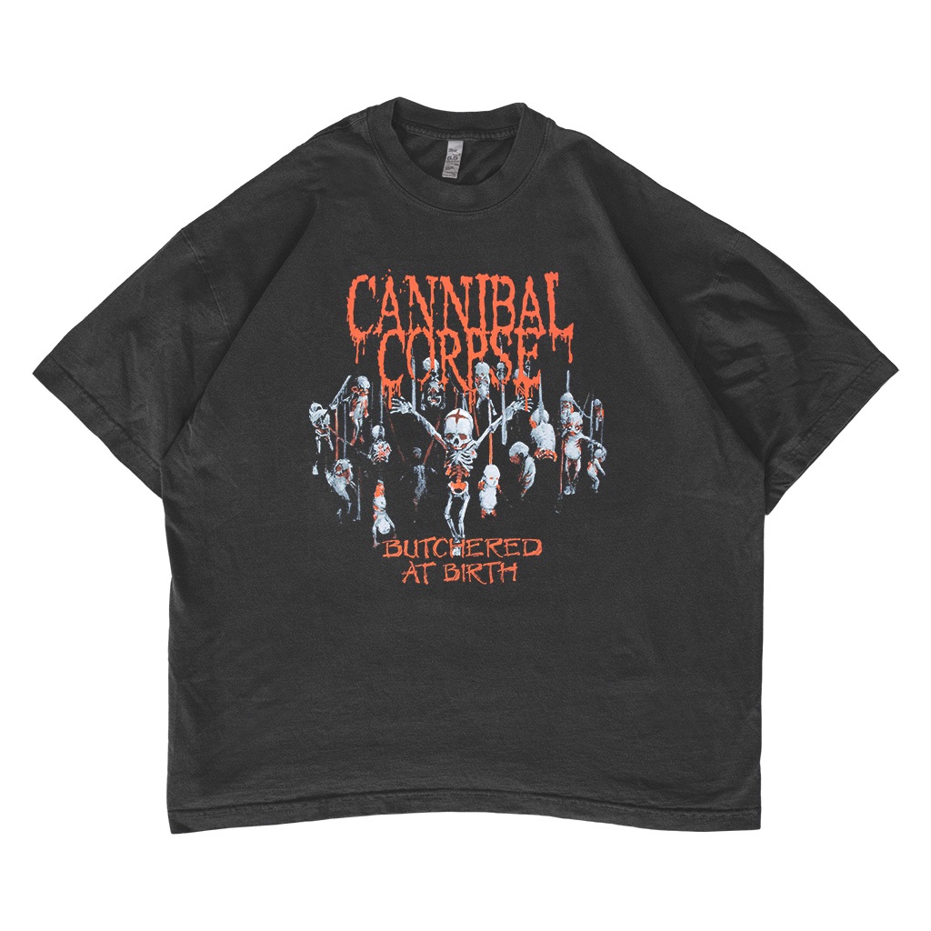 Kaos Hardcore Cannibal Corpse Butchered at Birth Vintage T-shirt Oversize