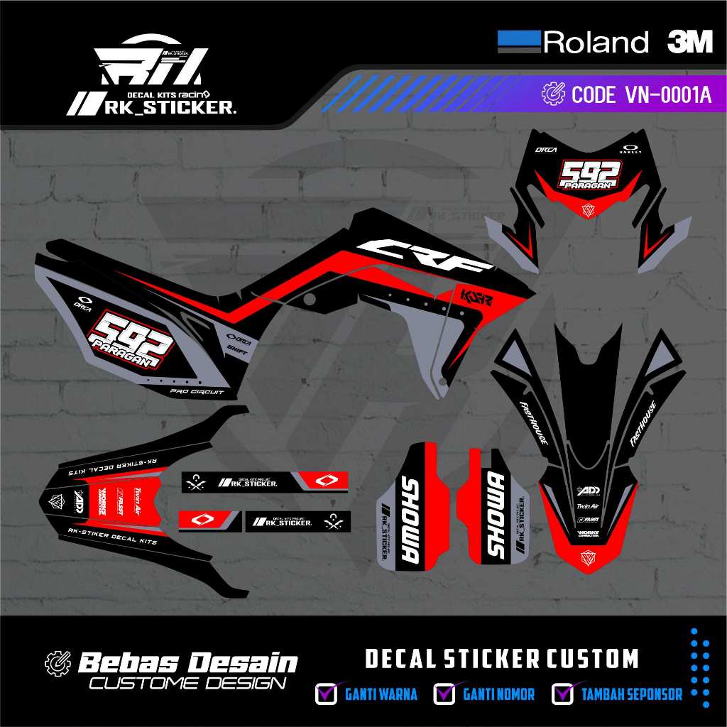 Decal Stiker Honda CRF 150 L - Skotlet motor fullbody CRF 150L FREE CUSTOME DESIGN