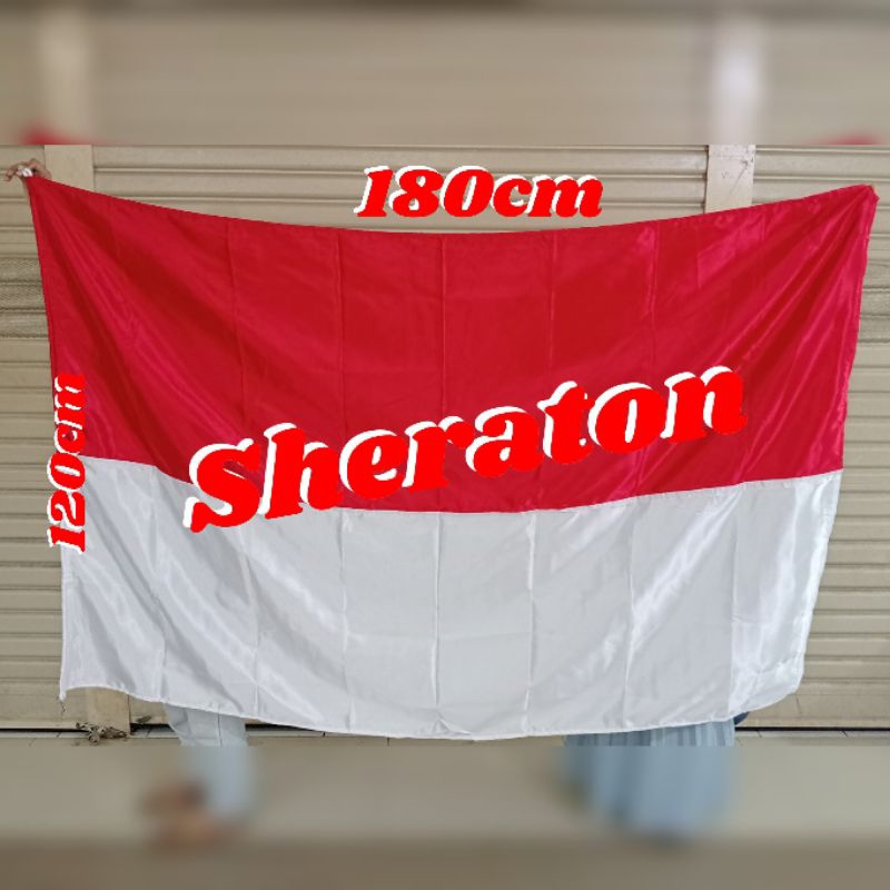 

bendera merah putih bendera Indonesia bahan satin UK. 120cm x 180cm