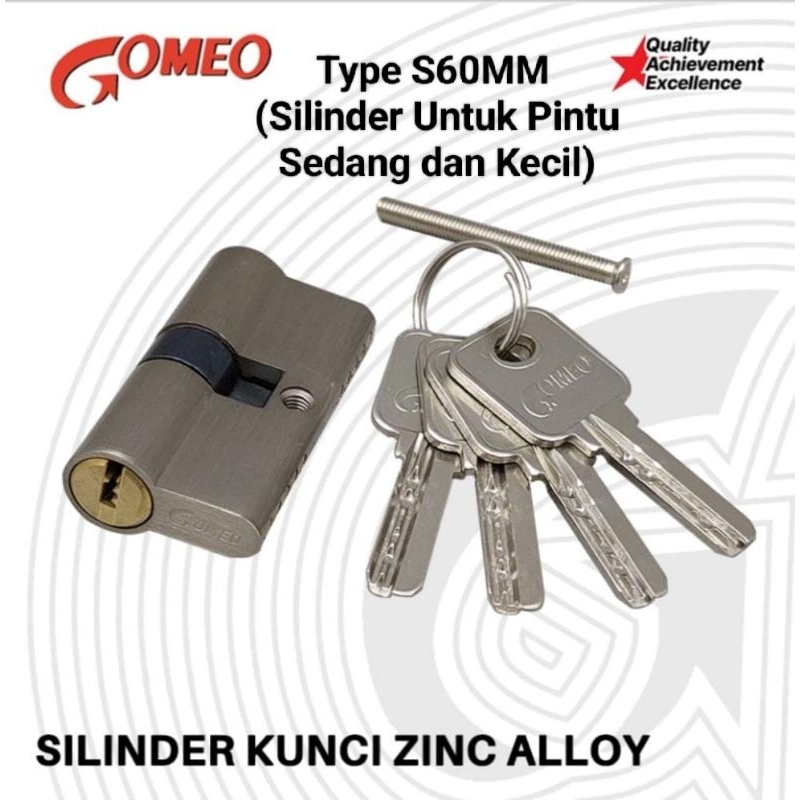 SILINDER KUNCI GOMEO / SILINDER KUNCI KECIL GOMEO / SILINDER KUNCI PINTU GOMEO / CYLINDER PINTU TANG