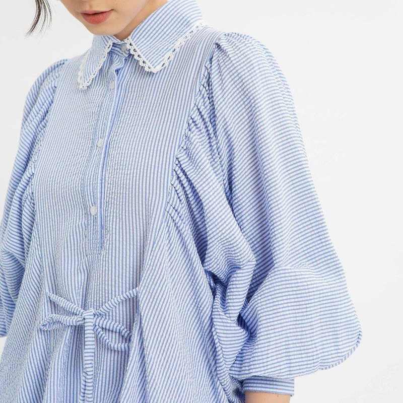 (preloved) hijabchic alta stripe blue tunik