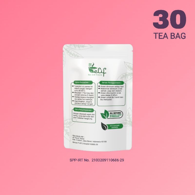 

AKEH ELIF TEA AND TISANE Spearmint Apple Tea Teh Spearmint & Buah Apple 30 Tea Bag