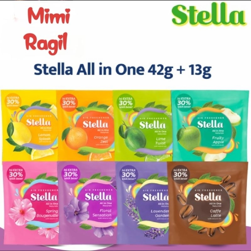 Stella All In One , pocket, clip on, daily, skyline, fogo Lavender Garden 42+13gr - Pengharum Ruanga