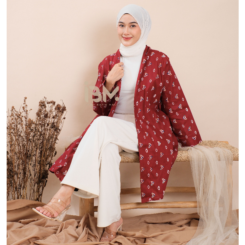 Blazer Batik Motif Jumputan / Kimono Series / baju atasan wanita terbaru / atasan wanita kekinian / 