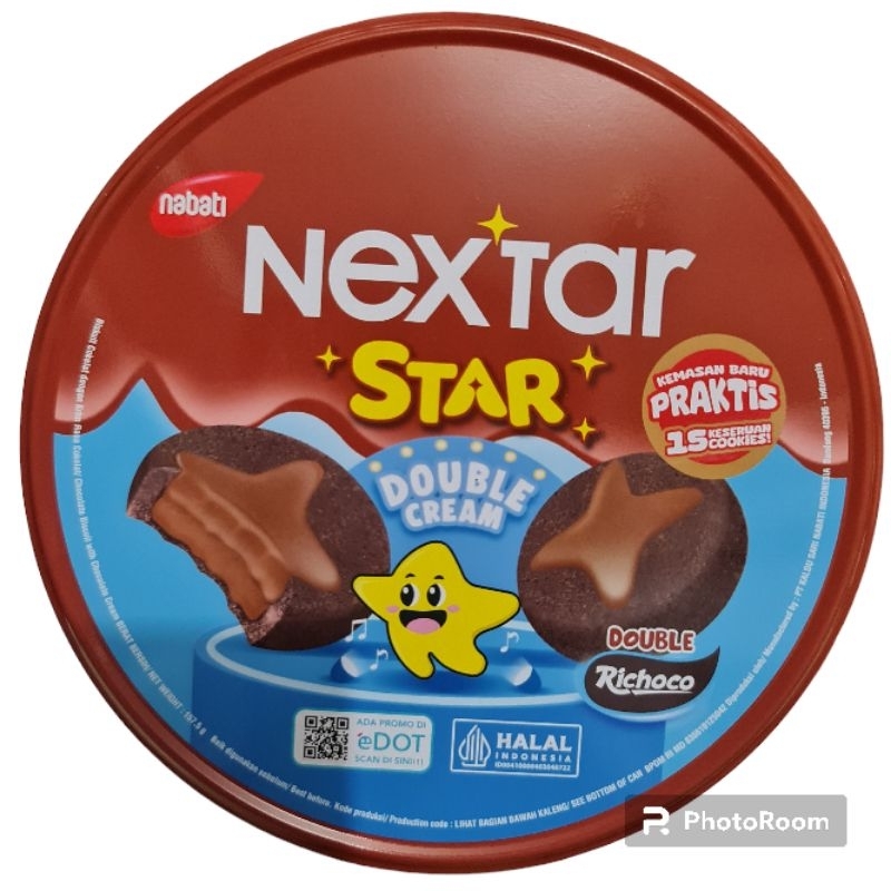 

Nabati Nextar Star Double Cream 157g/ Nabati Nextar Kaleng