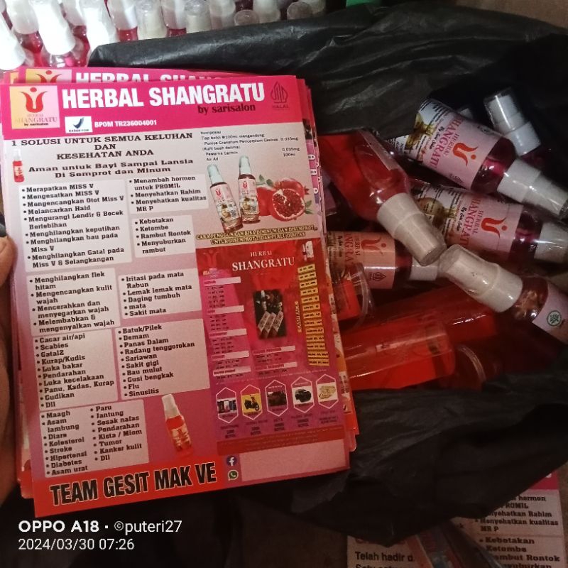 

HERBAL SHANGRATU untuk sekeluarga