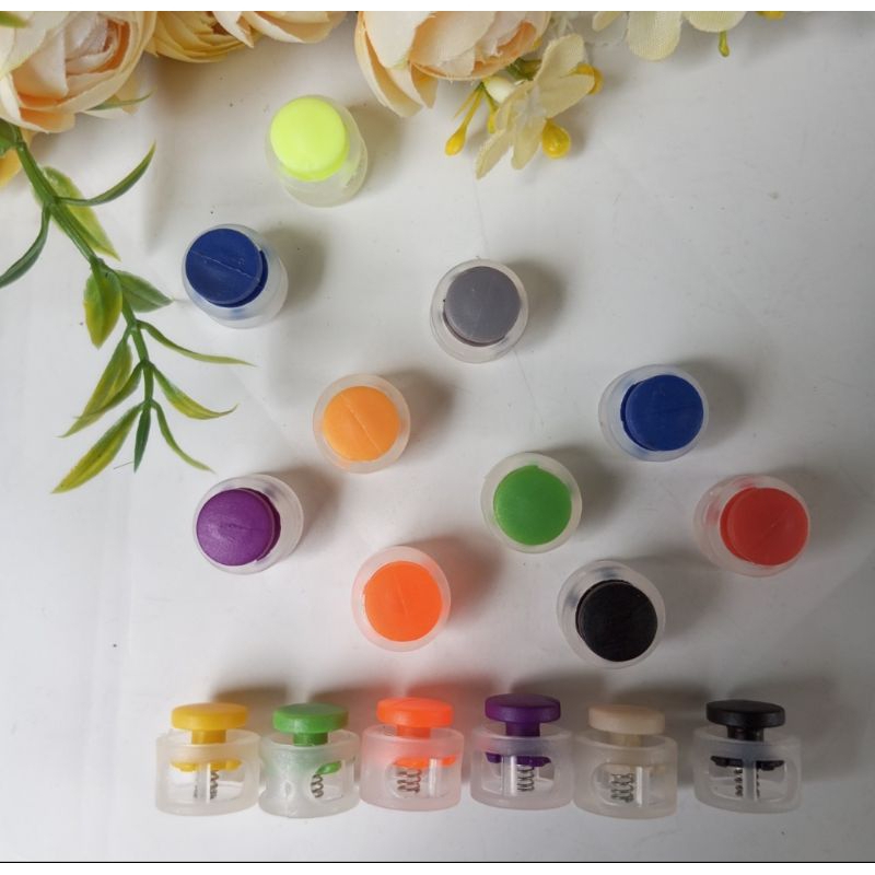 Stopper Klakson Warna Stopper Tali Bulat Bening Knop Bulat Mini 14mm Stopper Bulat Warna Stopper Mas