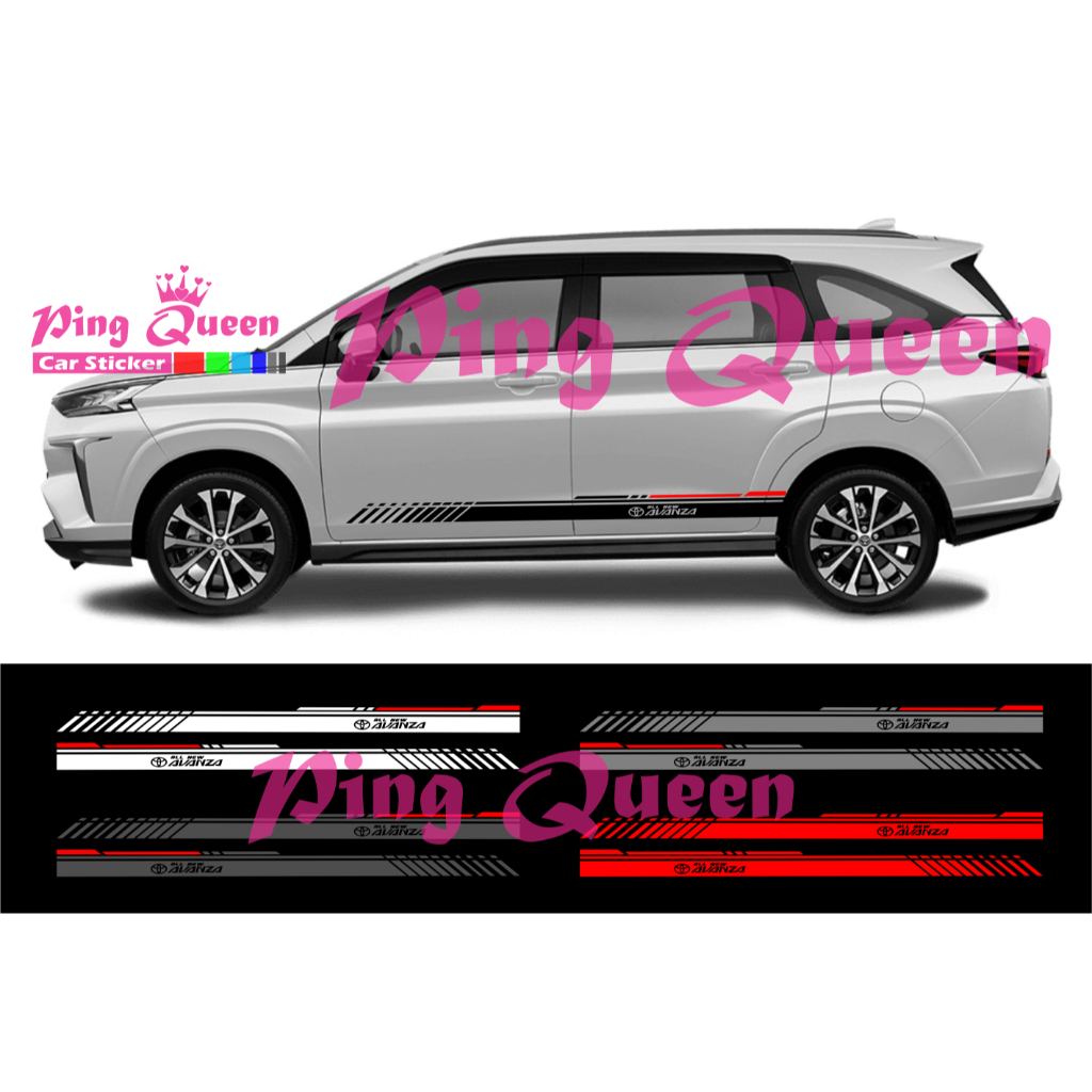 Sticker stiker mobil All New Avanza striping sticker list mobil Toyota All New Avanza