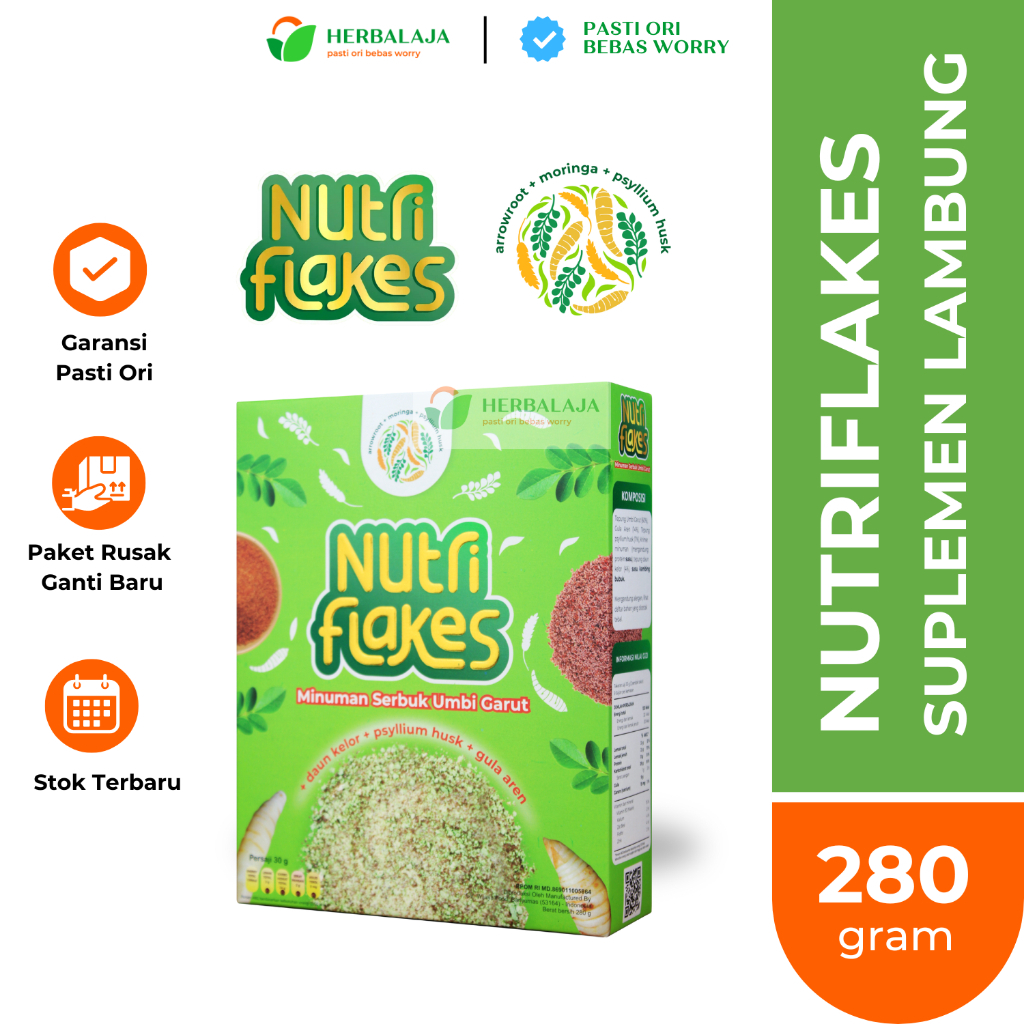 

Nutriflakes Asli Umbi Garut Asam Lambung Ori Sereal Suplemen Untuk Asam Lambung Maag Kronis Gerd Pencernaan