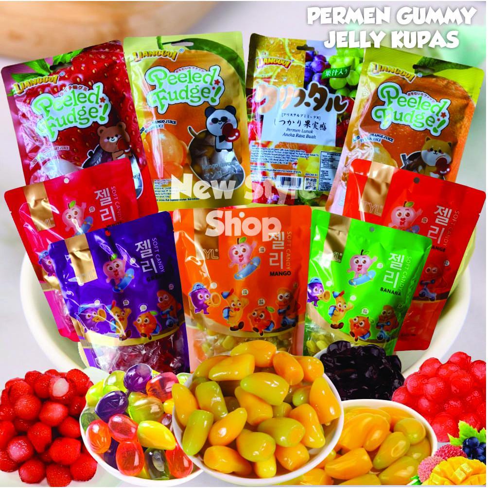 

[HALAL] Permen Buah Jelly Kupas 3 Varian Rasa / Permen Rasa Buah Mangga Jeruk & Strawberry