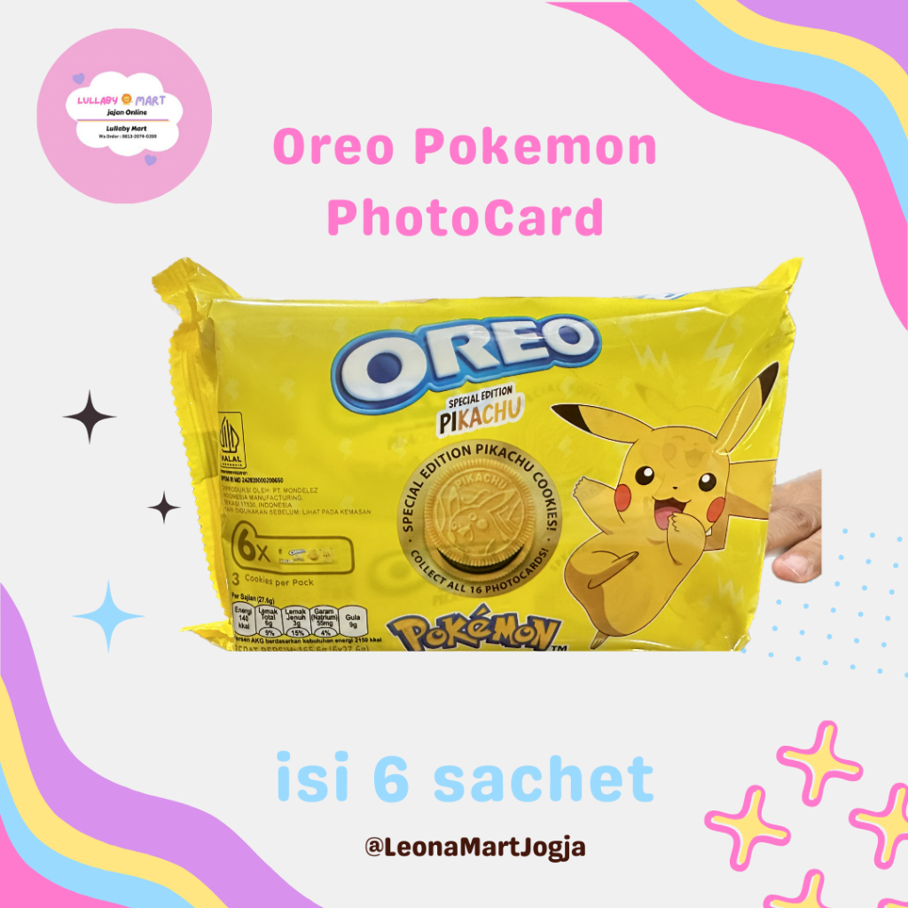 

OREO POKEMON BERHADIAH KARTU/PHOTOCARD