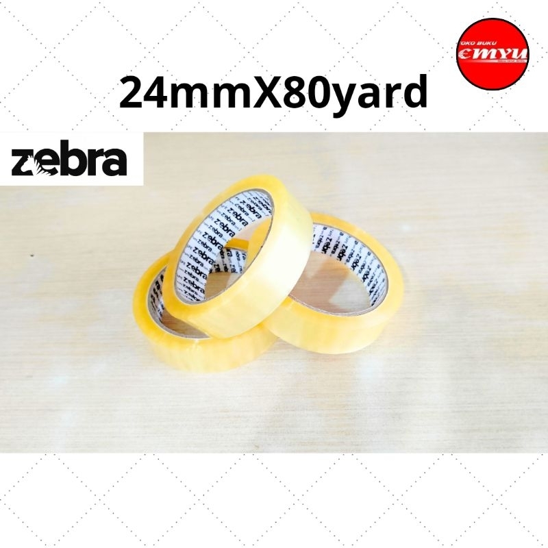 

Isolasi Bening Zebra 24 mm x 80 Yard Isi 6pcs