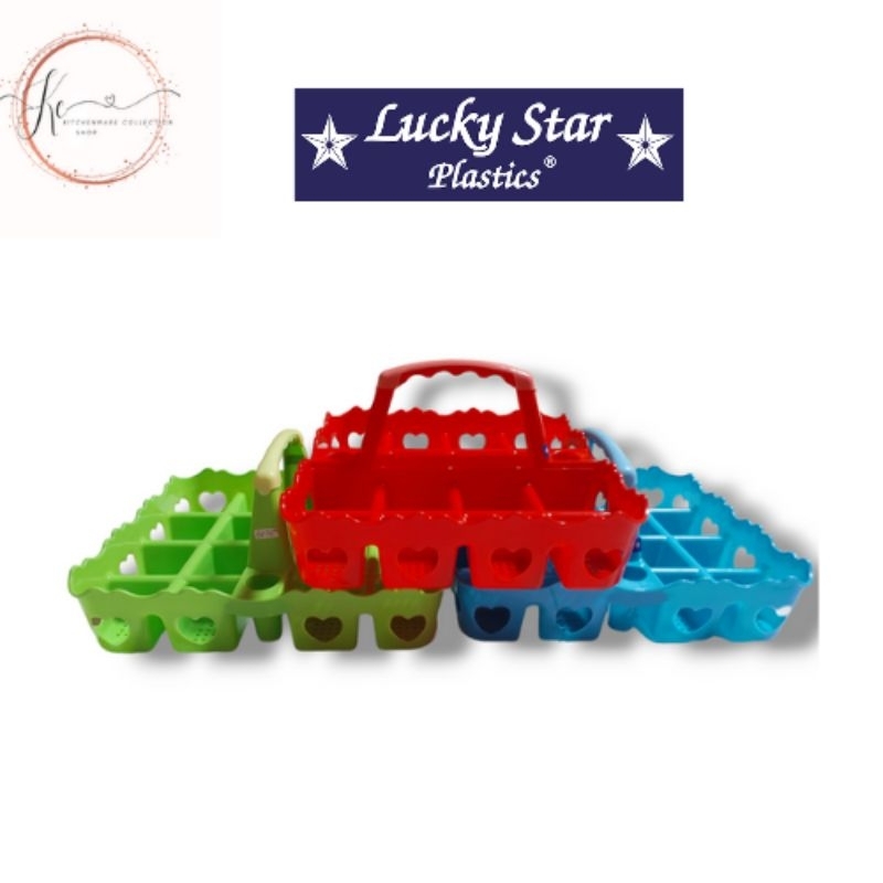Rak aqua gelas plastik lucky star / tempat aqua gelas