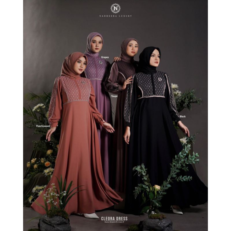 CLEORA DRESS MEWAH GAMIS LEBARAN NADHEERA LUXURY 2024