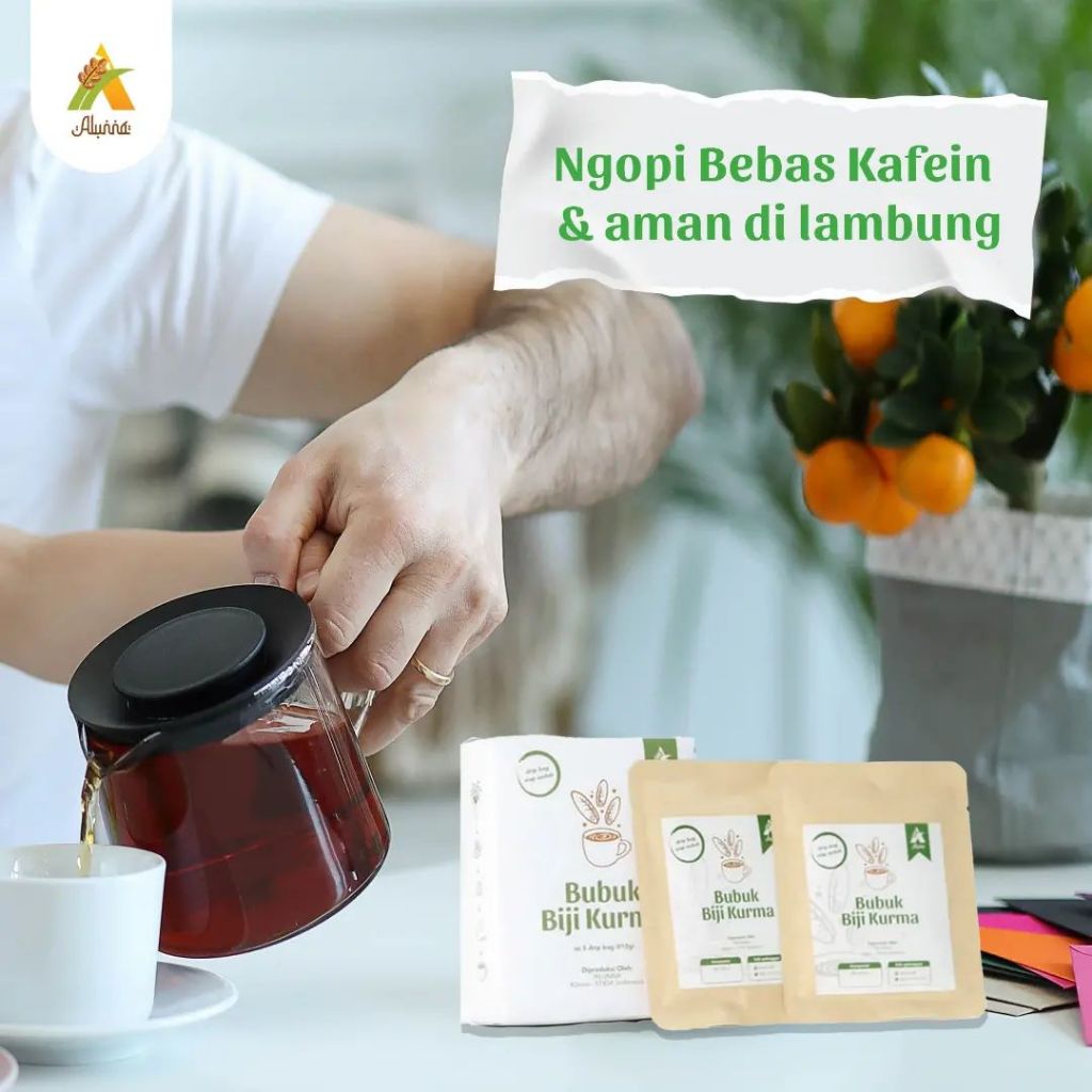 

Kopi Bubuk Biji Kurma Sachet Siap Seduh Serbuk Date Seed Drink