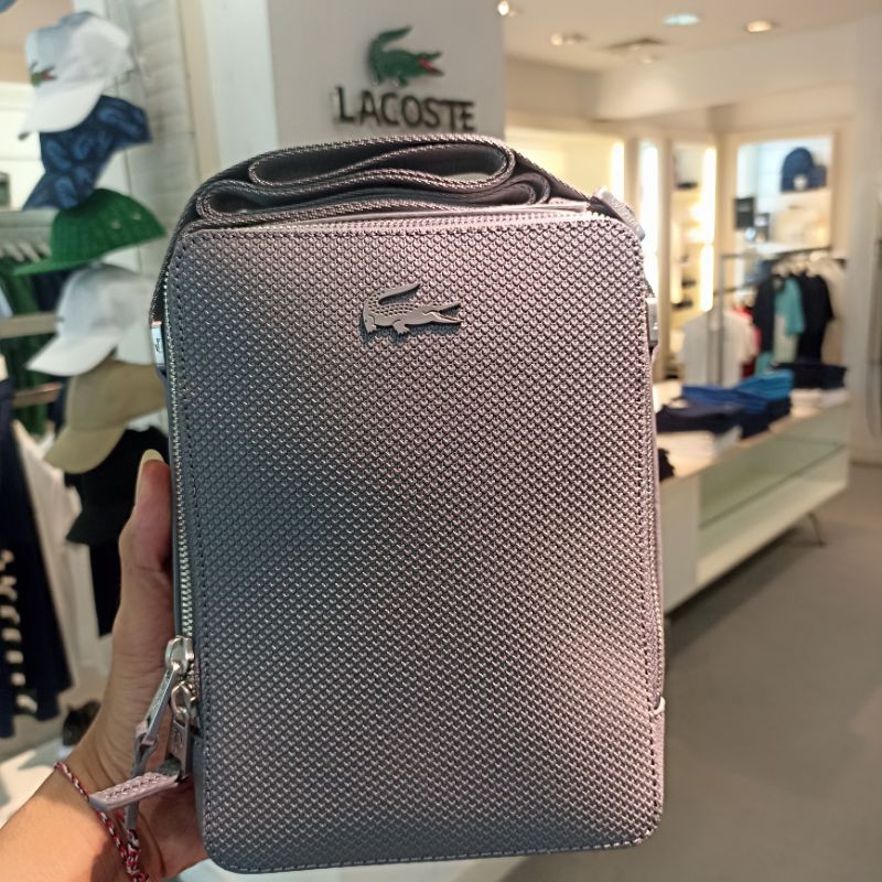 Tas Selempang Lacoste Warna Grey