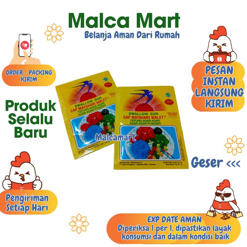 

Agar Agar Swallow Sun Cap Matahari Walet 7 gram