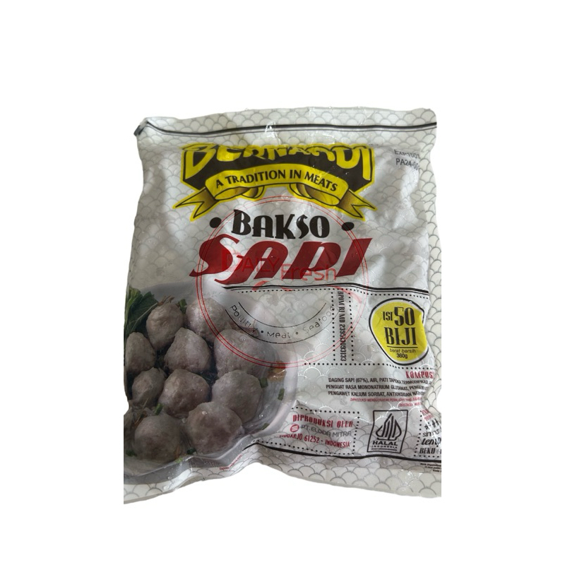 

BERNARDI BAKSO SAPI HALUS | SEDANG 360GR 50BUTIR