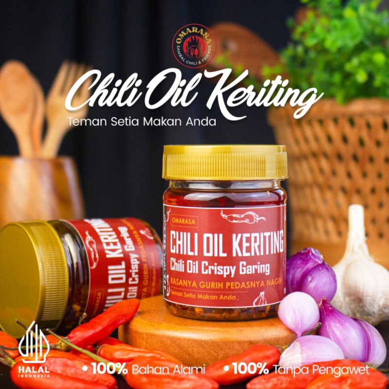 

Omarasa Chili Oil Keriting Minyak Cabe Crispy dan Garing Rasanya Gurih Pedasnya Nagih