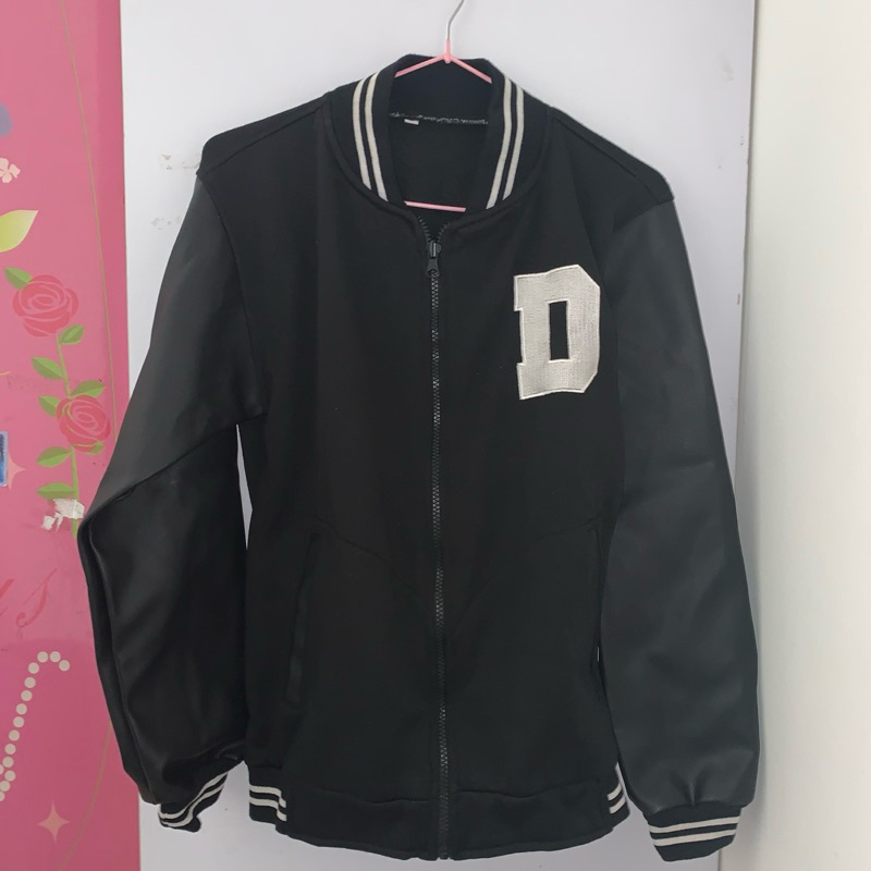 “D” Black Varsity Jacket