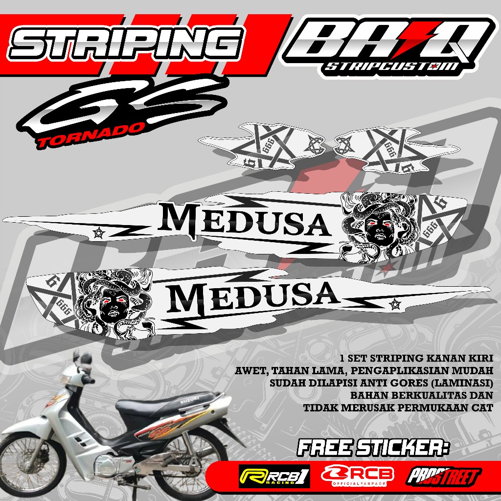 STICKER STRIPING SUZUKI GS TORNADO - STRIPING SUZUKI GS TORNADO MEDUSA