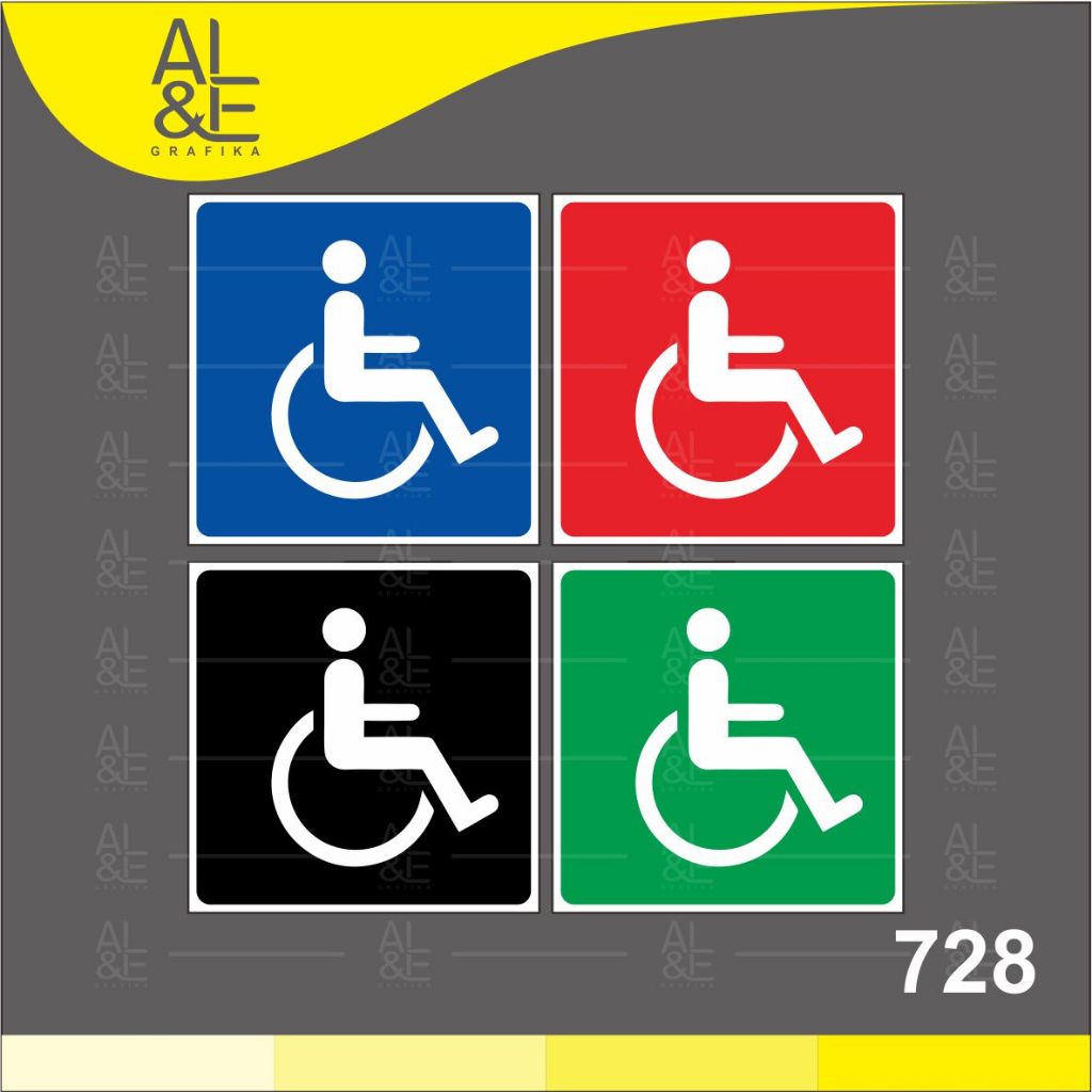 

728 - Stiker Toilet Disabilitas, Cetak Premium, Tahan Air