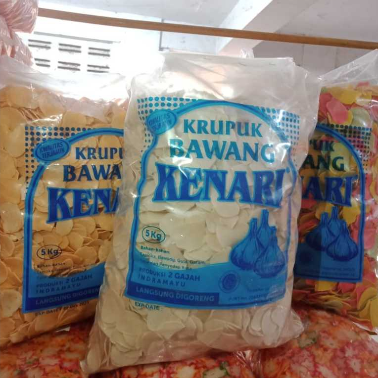 

[Bal] Kerupuk Krupuk Bawang Kenari Variant Pedas Putih Dan Warna Isi 5KG - kbken