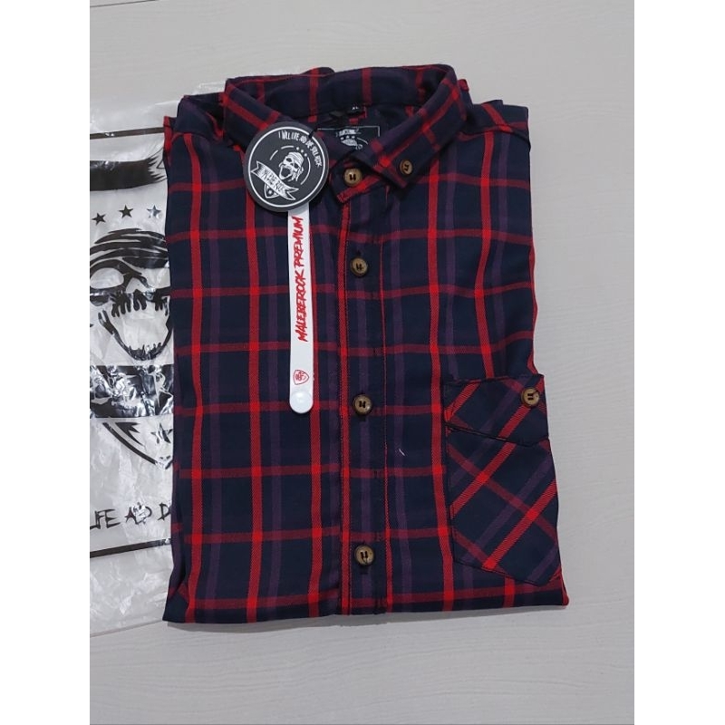 Malebe Rock - Kemeja Flanel Lengan Panjang Original Malebe Rock