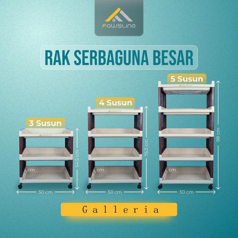 RAK SUSUN SERBAGUNA FAWSLINE 5 TINGKAT UKURAN BESAR