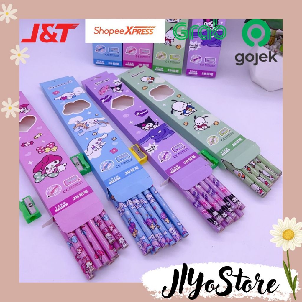 

Ecer 1Pcs - Pensil Kayu 2B HB Alat Tulis Peralatan ATK Sekolah Kantor Aesthetic