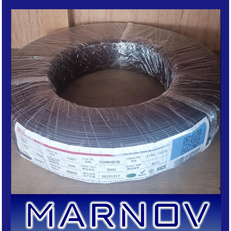 AWG 20 Coklat AWG20 Kabel Cable Serabut Roll Silver Tinned Timah