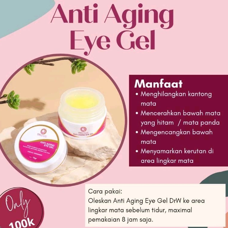 Eye Cream / Anti Aging Eye Gel/ Krim mata panda / krim kerutan mata DrW Skin Care BPOM