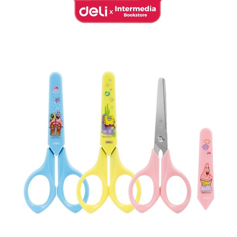 

Deli EZ509 Scissors / Gunting mini Motif Spongebob 3 Warna