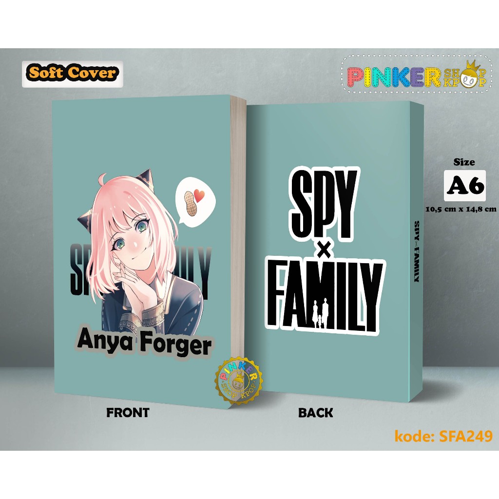

(SFA249) Pocket Note Anime Anya Roger X Spy Family kode 7 Cover Softcover