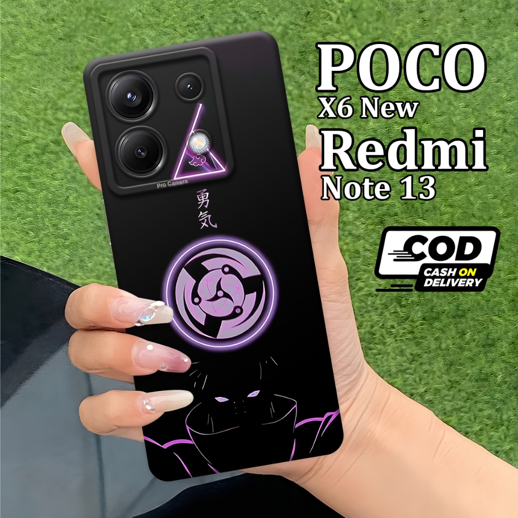 Softcase Xiaomi Redmi Note 13 5G & POCO X6 Terbaru {PAR81} - Fashion Case Paint Akatsuki - Softcase 