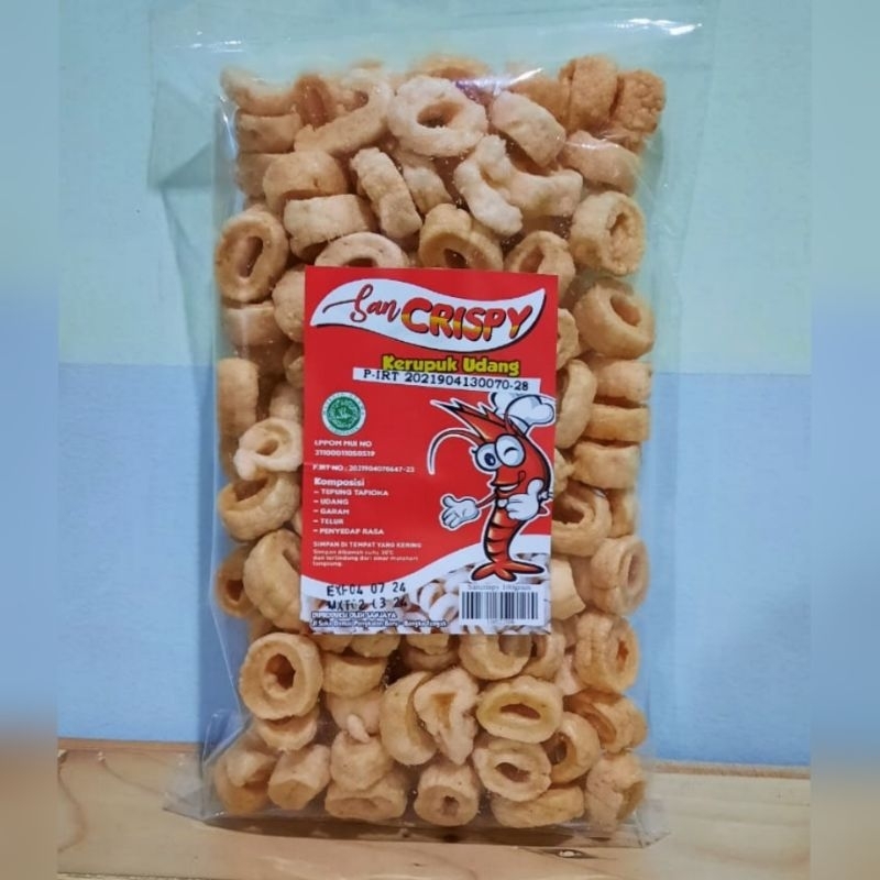 

SANCRISPY KERUPUK RING UDANG GORENG 200 GRAM - SNACK KHAS BANGKA