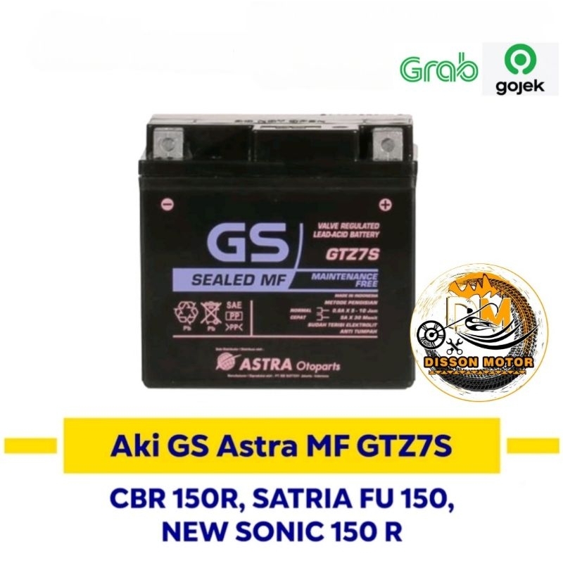 Aki GS GTZ7S Aki Satria FU | CBR 150 | Sonic 150 R