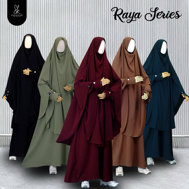 SET ABAYA RAYA Series by Eskasyari bahan FORTALEZA