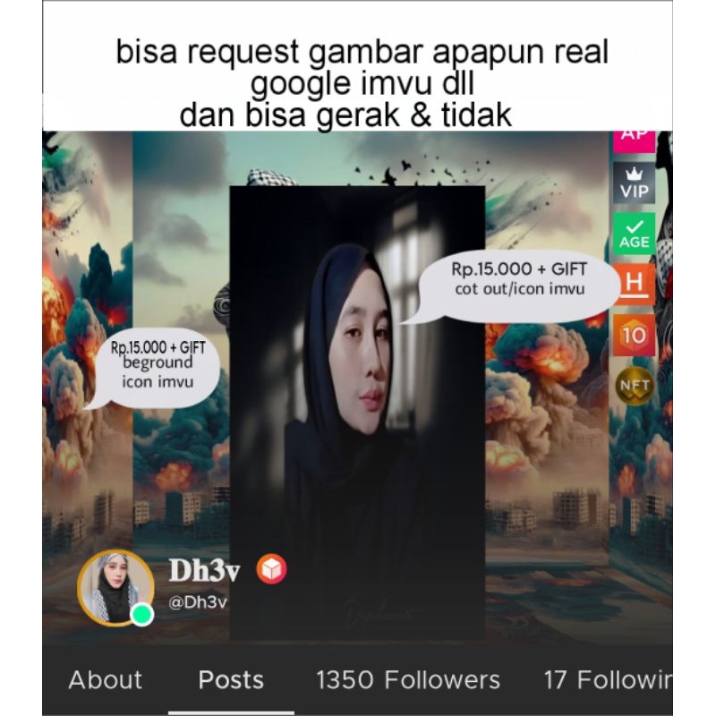 BG ICON IMVU MURAH Rp.45.000 (+gift)