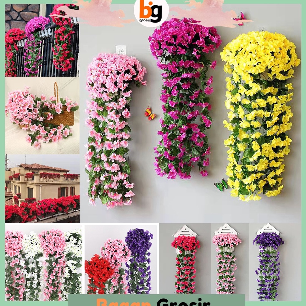Lagi Promo BG  COD  Bunga Juntai Plastik Bunga Rambat Sintetis Tanaman Hias Gantung Osear Artificial