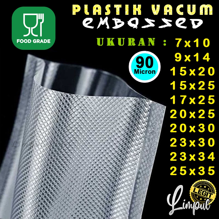 Plastik Vacum Makanan EMBOSS Vacuum Bag Plastik Vakum Makanan Tebal 90