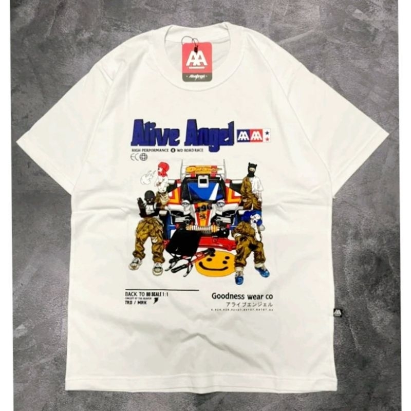 BAJU KAOS DISTRO PUTIH TAMIYA TANGAN PENDEK ORI KAOS COWOK CEWEK / RETRO / BAJU VINTAGE / KAOS VINTA