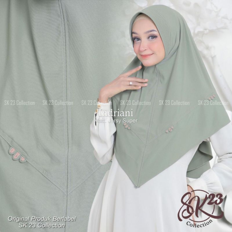 Jilbab Bergo Instan INDRIYANI ORI SK23 Collection